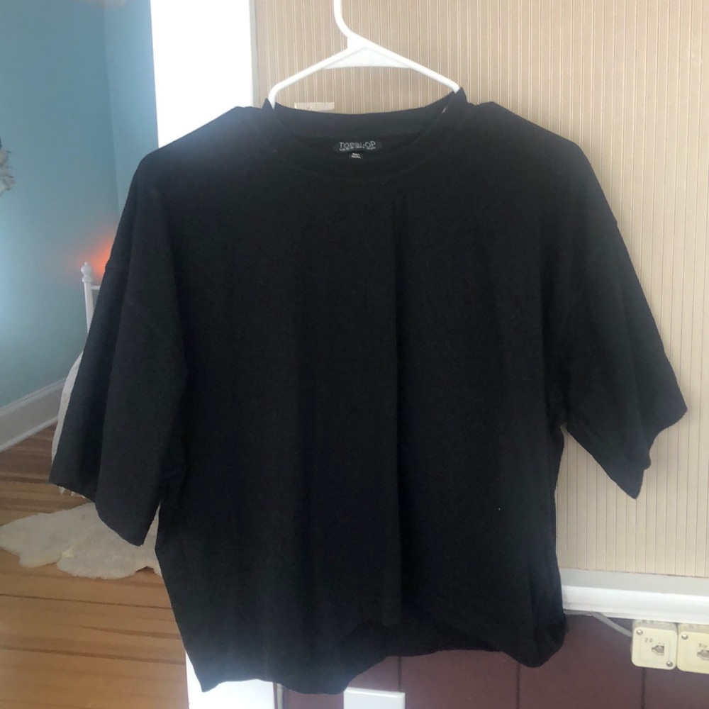 topshop plain black t-shirt